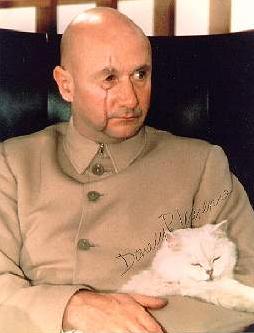 Blofeld photo autographed by Pleasence